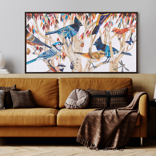 BIRD CANDY canvas art print with float frame