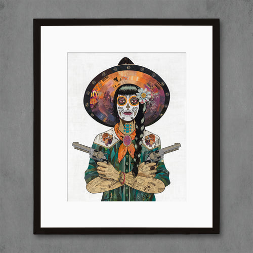 Sugar Skull artwork by Denver assemblage artist Dolan Geiman.