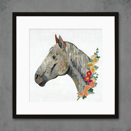 Western show horse artwork by Assemblage artist Dolan Geiman.