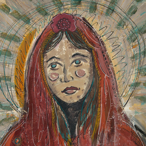 MARY OF THE MOONLIGHT original mixed media painting