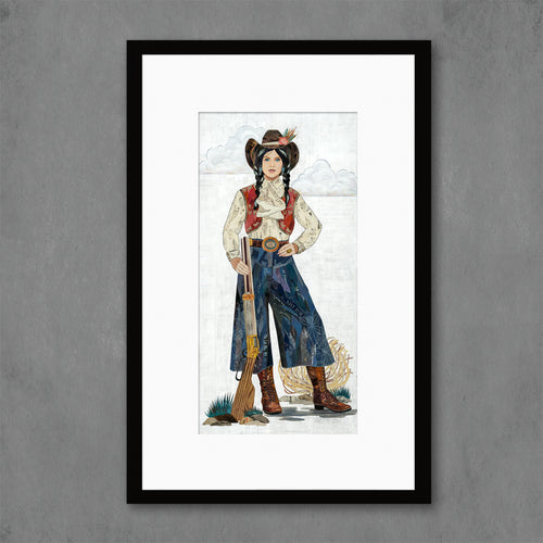 Annie Oakley cowgirl art by Denver artist Dolan Geiman