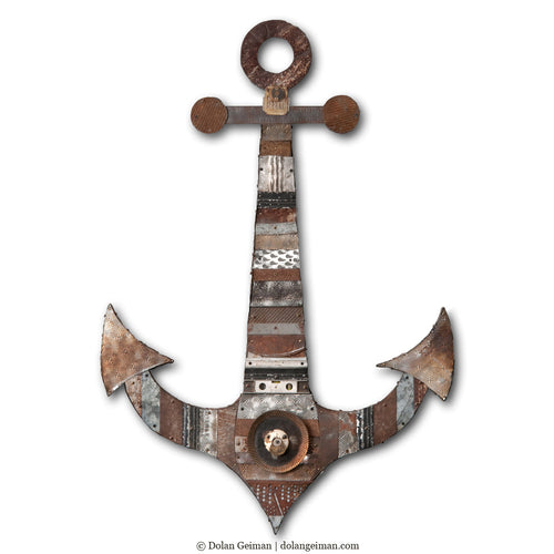 Dolan Geiman Blackbeards Anchor Nautical Metal Wall Sculpture