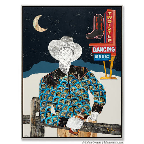 BOURBON AND BOOTS original paper collage