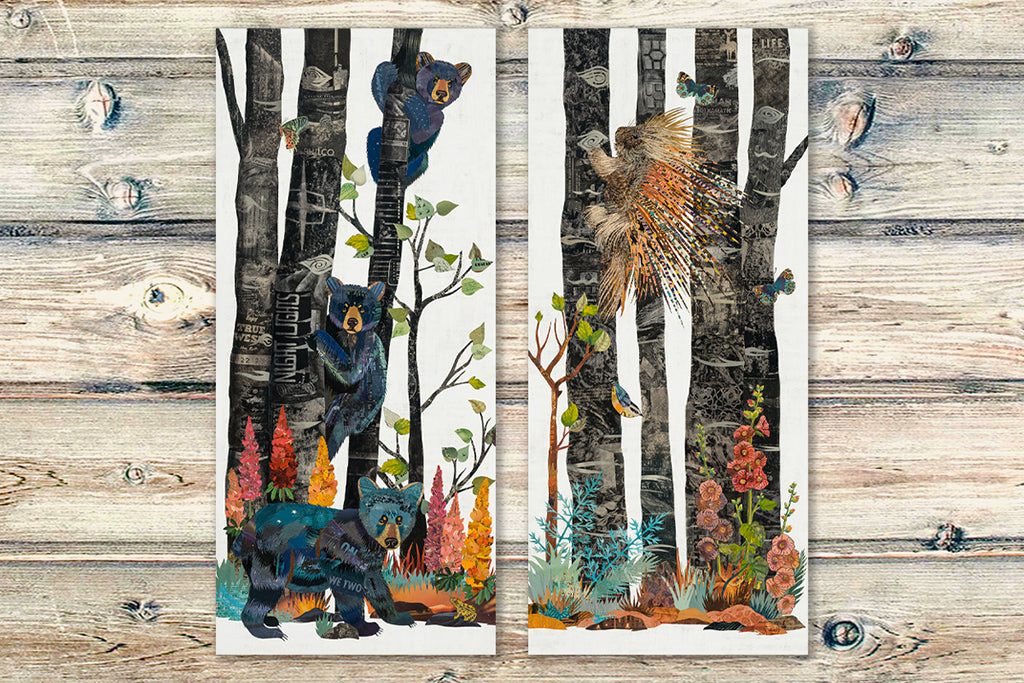 Bear and Forest Limited Edition Paper Print Set - By Denver artist Dolan Geiman