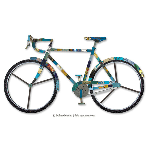Bicycle made of reclaimed materials by Assemblage artist Dolan Geiman