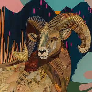 thumbnail for BIGHORN SHEEP COUNTRY original paper collage