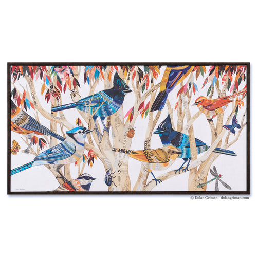 BIRD CANDY canvas art print with float frame