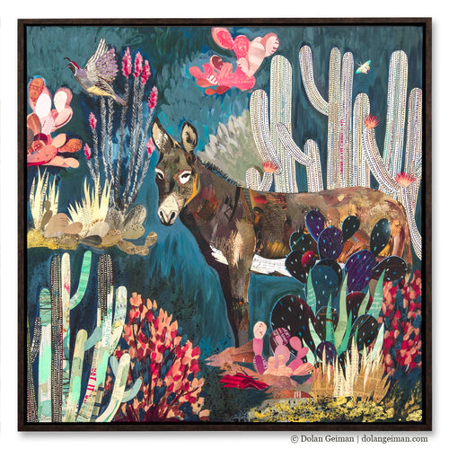 BURRO COUNTRY canvas print with float frame