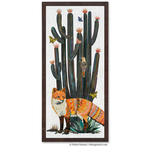 CACTUS COUNTRY (FOX) original paper collage