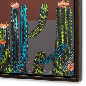 thumbnail for CACTUS RODEO canvas print with float frame