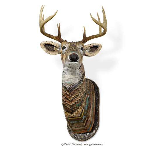 Faux taxidermy deer by Denver collage artist Dolan Geiman