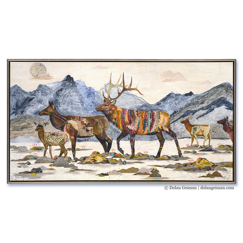 HEADED HOME Canvas Art Print with Float Frame