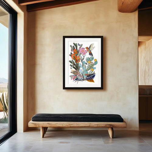 HUMMINGBIRD (CACTUS) limited edition paper print