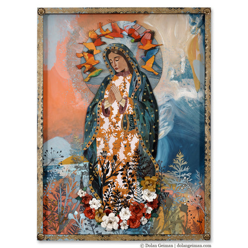 CUSTOM NUESTRA SENORA DE GUADALUPE original paper collage