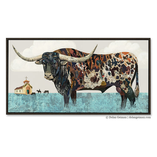 PECOS DUST canvas art print with float frame