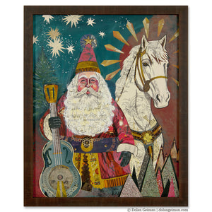 thumbnail for SANTA'S STEED original paper collage