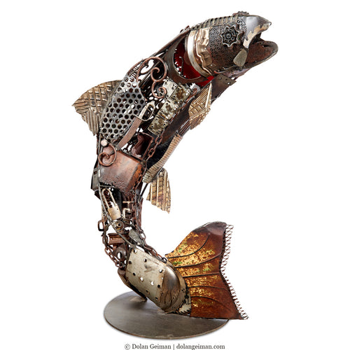 3d trout sculpture for Idaho mountain home by Dolan Geiman