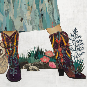 thumbnail for THOSE BOOTS... original paper collage