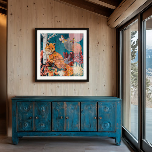 TURQUOISE LAKE FOX limited edition paper print