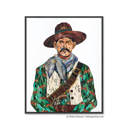 VAQUERO (TIGERS) MID-SIZE canvas art print with float frame