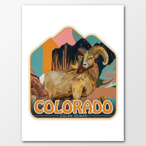 COLORADO BIGHORN SHEEP limited edition paper print