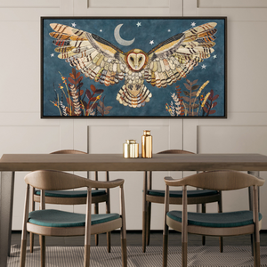 thumbnail for THE PROTECTOR (BARN OWL) canvas art print with float frame