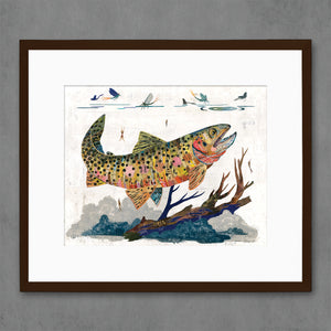 thumbnail for GREENBACK CUTTHROAT TROUT limited edition paper print