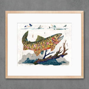 thumbnail for GREENBACK CUTTHROAT TROUT limited edition paper print