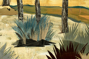 thumbnail for ACROSS THE GOLDEN MESA (WINDMILL) original paper collage