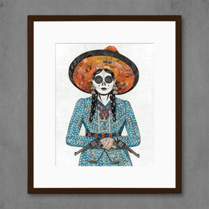 thumbnail for ADELITA (BLUE) limited edition paper print