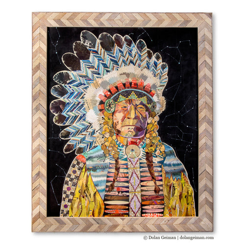 Dolan Geiman Native American art Chief with constellations
