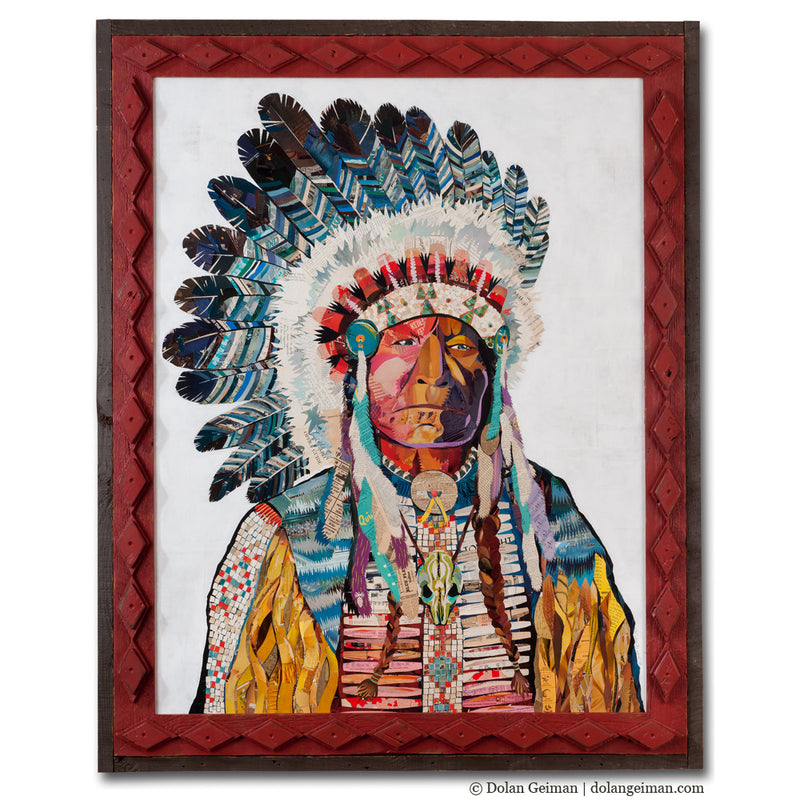 main image for AMERICAN HERITAGE CHIEF original paper collage