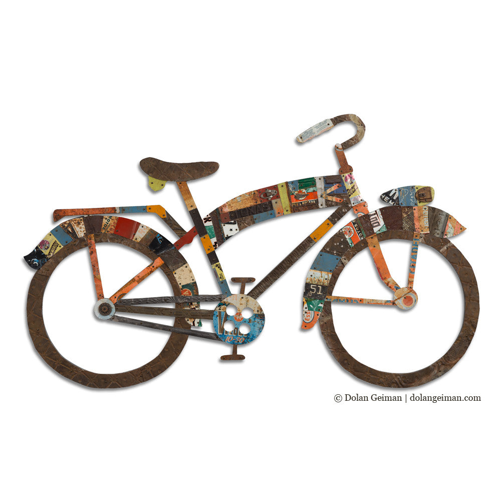 BICYCLE COLLECTION INDUSTRIAL original metal wall sculpture