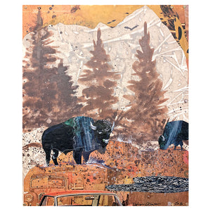 thumbnail for GENESEE BISON (small work) original paper collage
