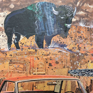 thumbnail for GENESEE BISON (small work) original paper collage