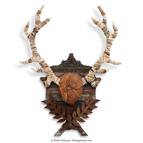 BLACK FOREST (STAG) original faux taxidermy sculpture