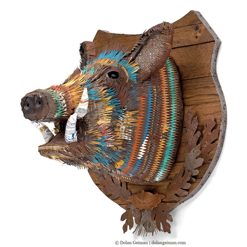 main image for CUSTOM WILD BOAR faux taxidermy sculpture