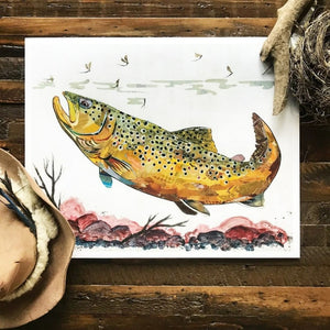 thumbnail for BROWN TROUT, II limited edition paper print