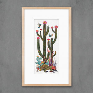 thumbnail for CACTUS COUNTRY (TORTOISE) limited edition paper print