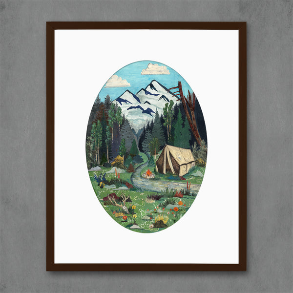 TENT CAMPING limited edition paper print