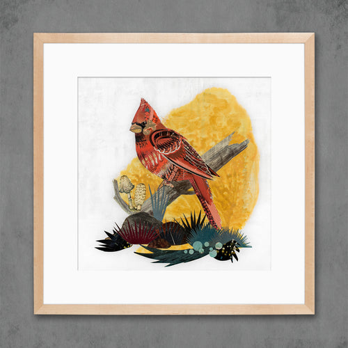 CARDINAL ON BRANCH limited edition paper print