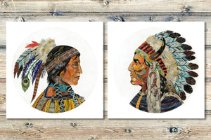 thumbnail for WISDOM AND COURAGE (CHIEF) limited edition paper print
