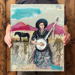 thumbnail for WESTERN DAUGHTERS SERIES (HER FAVORITE TUNE) original paper collage