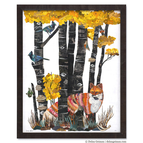 HIGH COUNTRY AUTUMN original paper collage