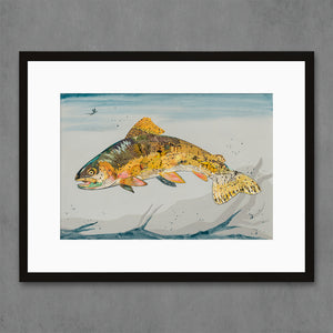 thumbnail for HIGH AND DRY CUTTHROAT TROUT limited edition paper print