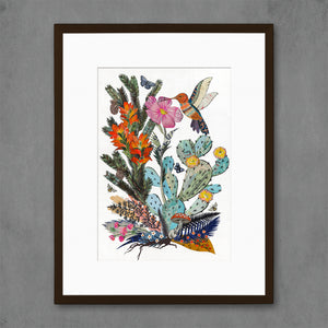 thumbnail for HUMMINGBIRD (CACTUS) limited edition paper print