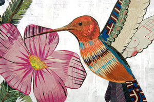 thumbnail for HUMMINGBIRD (CACTUS) original paper collage