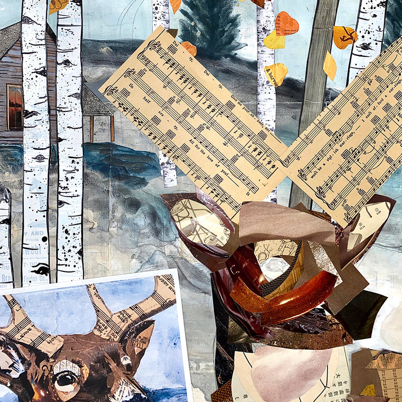How To Make Forest Paper Collage - Easy Step by Step Tutorial