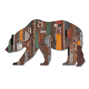 thumbnail for IN THE WOODS (CALIFORNIA BEAR) original metal wall sculpture
