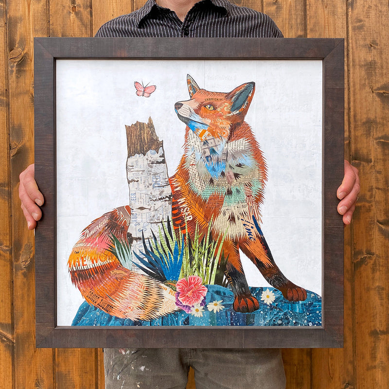main image for FOX AND ASPEN (small work) original paper collage